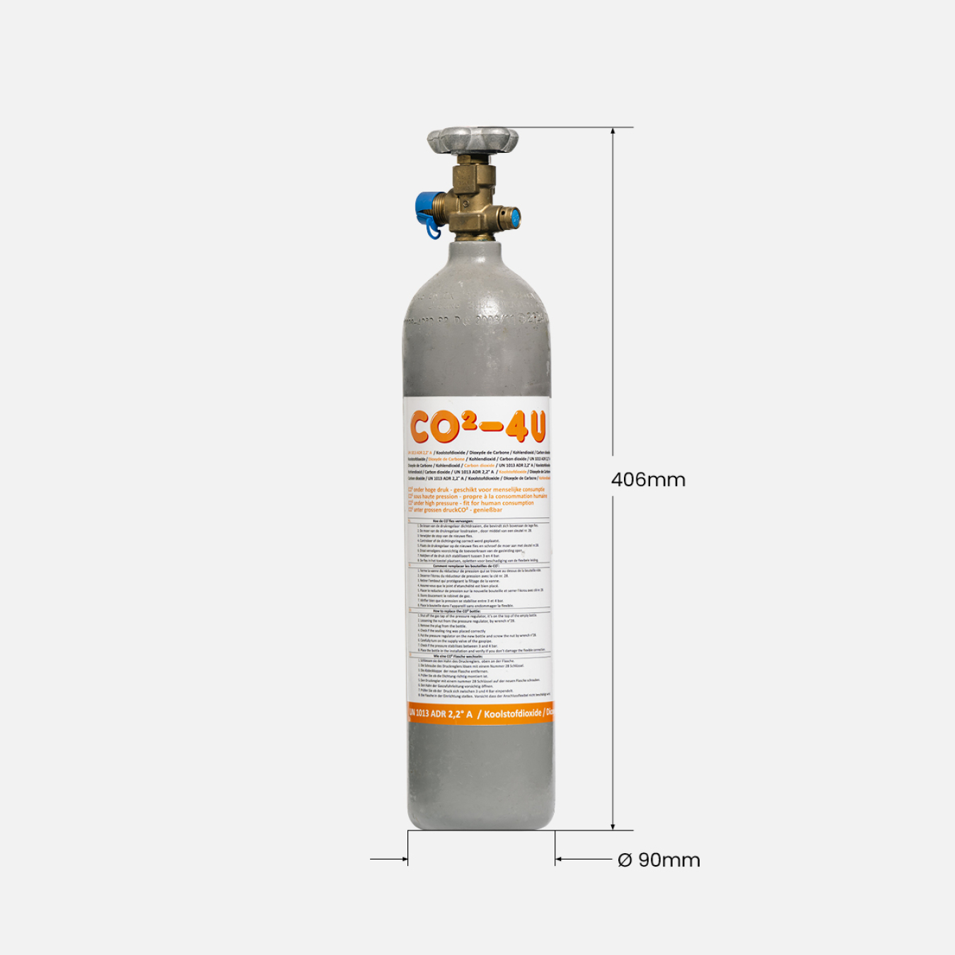 1 kg gas CO² voeding aluminium