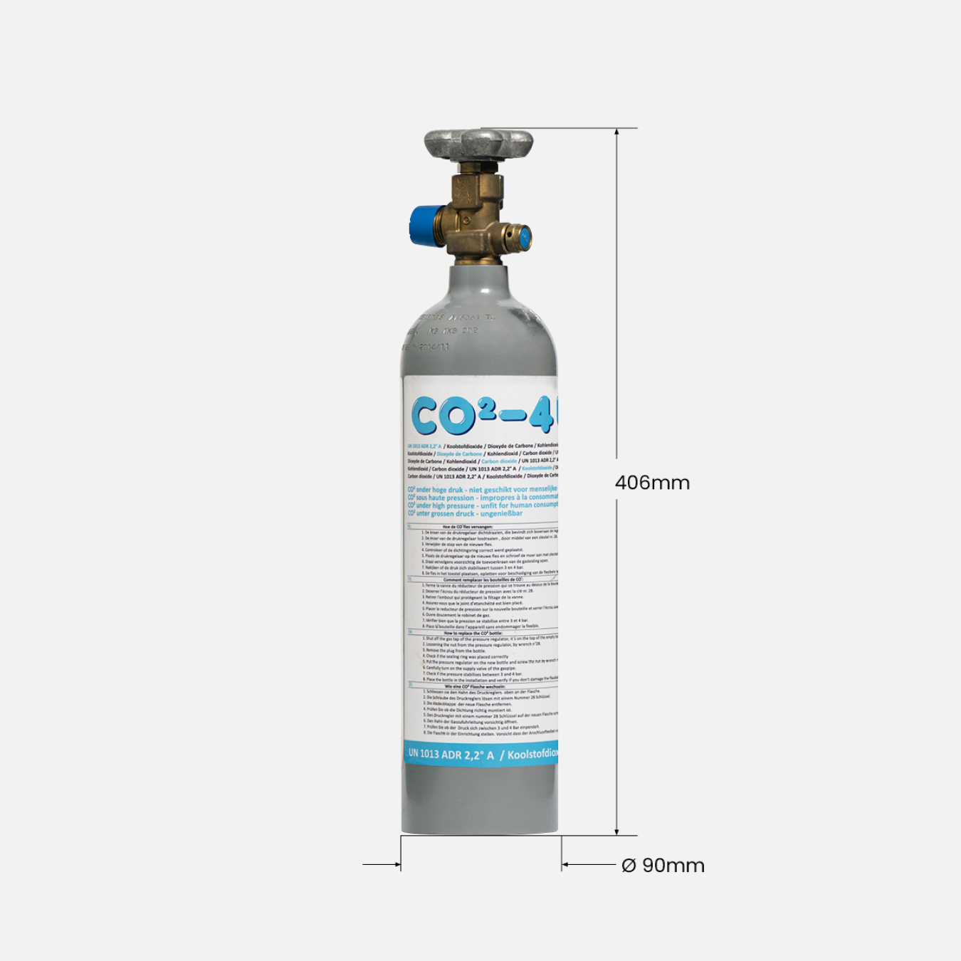 1 kg gas CO² aquarium aluminium